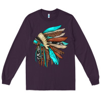 Plum indian headdress Long Sleeve Tee - JahusDesignShop