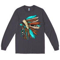 Smoke indian headdress Long Sleeve Tee - JahusDesignShop