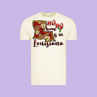 Ho Ho Home Is In Louisiana Vintage Tee Designed By Fadigitalartstudio