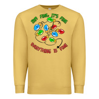 Antique Gold i'm fine it's fine everything is fine Premium Sweatshirt - MaliasSmallBusiness