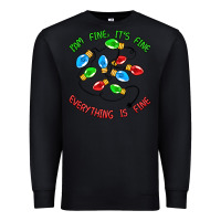 Black i'm fine it's fine everything is fine Premium Sweatshirt - MaliasSmallBusiness