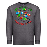 Charcoal Heather i'm fine it's fine everything is fine Premium Sweatshirt - MaliasSmallBusiness