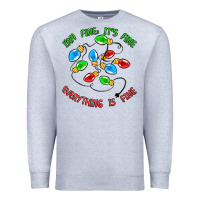 Heather Grey i'm fine it's fine everything is fine Premium Sweatshirt - MaliasSmallBusiness