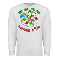 Oatmeal Heather i'm fine it's fine everything is fine Premium Sweatshirt - MaliasSmallBusiness