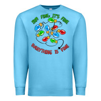 Ocean Blue i'm fine it's fine everything is fine Premium Sweatshirt - MaliasSmallBusiness