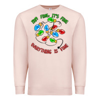 Pale Pink i'm fine it's fine everything is fine Premium Sweatshirt - MaliasSmallBusiness