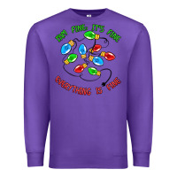 Purple i'm fine it's fine everything is fine Premium Sweatshirt - MaliasSmallBusiness