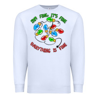 White i'm fine it's fine everything is fine Premium Sweatshirt - MaliasSmallBusiness