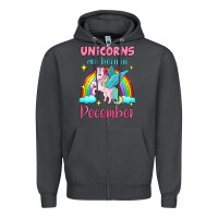 Smoke unicorns are born in december Zipper Hoodie - Jasminsmagicworld
