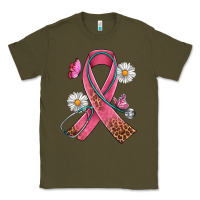 Army Green Cancer Ribbon Stethoscope Daisy Butterfly Classic Tee - Artiststas