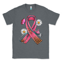 Charcoal Heather Cancer Ribbon Stethoscope Daisy Butterfly Classic Tee - Artiststas