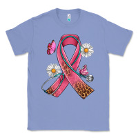 Colony Blue Cancer Ribbon Stethoscope Daisy Butterfly Classic Tee - Artiststas