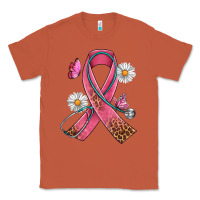 Copper Cancer Ribbon Stethoscope Daisy Butterfly Classic Tee - Artiststas