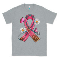 Heather Grey Cancer Ribbon Stethoscope Daisy Butterfly Classic Tee - Artiststas