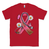 Red Cancer Ribbon Stethoscope Daisy Butterfly Classic Tee - Artiststas