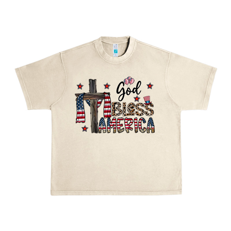 God Bless America Urban Heavy Tee by CowhideDigitalArt | Teevron