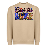Mushroom Back the blue with lightning bolt Heavyweight Sweatshirt - Neo Western