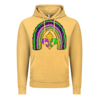 Vintage Mustard mardi gras fleur de lis rainbow Vintage Hoodie - JahusDesignShop