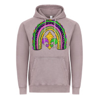 Vintage Zinc mardi gras fleur de lis rainbow Vintage Hoodie - JahusDesignShop
