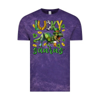 Cloud Purple Lucky saurus st.patricks day Vintage Tee - Neo Western