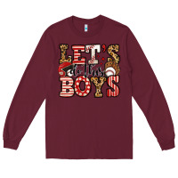 Burgundy let's do this boys baseball Long Sleeve Tee - Jasminsmagicworld