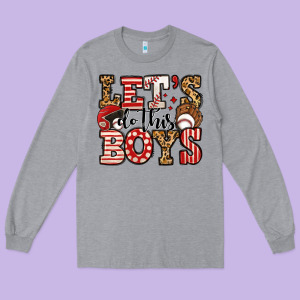 Let's Do This Boys Baseball Long Sleeve Tee Designed By Jasminsmagicworld
