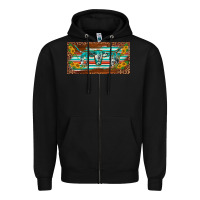 Black western howdy cowgirl leopard serape   license plate template Zipper Hoodie - BarkalooDesign