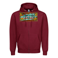 Burgundy western howdy cowgirl leopard serape   license plate template Zipper Hoodie - BarkalooDesign