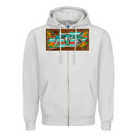 Dove Grey western howdy cowgirl leopard serape   license plate template Zipper Hoodie - BarkalooDesign