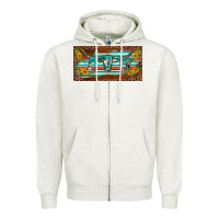 Oatmeal Heather western howdy cowgirl leopard serape   license plate template Zipper Hoodie - BarkalooDesign