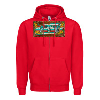 Red western howdy cowgirl leopard serape   license plate template Zipper Hoodie - BarkalooDesign
