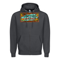 Smoke western howdy cowgirl leopard serape   license plate template Zipper Hoodie - BarkalooDesign