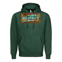 Sports Green western howdy cowgirl leopard serape   license plate template Zipper Hoodie - BarkalooDesign