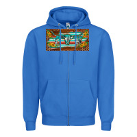 True Royal western howdy cowgirl leopard serape   license plate template Zipper Hoodie - BarkalooDesign