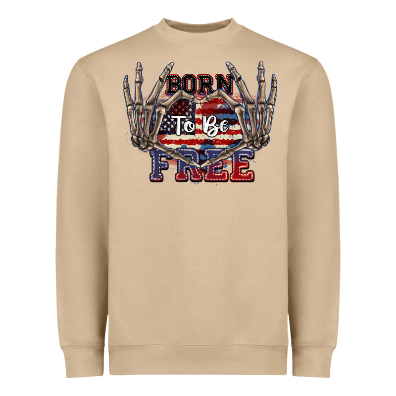Born To Be Free 4th Of July Heavyweight Sweatshirt by CowGirlArtShop | Teevron
