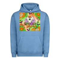 Pigment Pebble Blue Spooky Season Urban Hoodie - texasbilliewilder