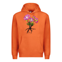 Carrot Bitterroot Flower Illustrations Premium Hoodie - LillyAllenDesigns