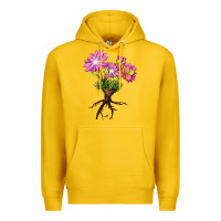 Lemon Bitterroot Flower Illustrations Premium Hoodie - LillyAllenDesigns