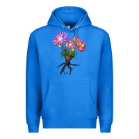 True Royal Bitterroot Flower Illustrations Premium Hoodie - LillyAllenDesigns