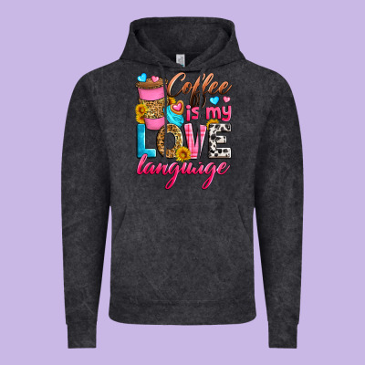 Coffee Is My Love Language Vintage Hoodie Designed By Zillion Design Studio