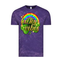 Cloud Purple Lucky vibes st. patricks day Vintage Tee - Neo Western
