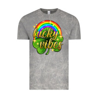 Cloud Rock Lucky vibes st. patricks day Vintage Tee - Neo Western