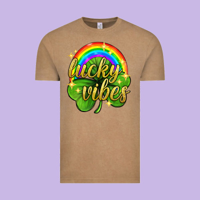 Lucky Vibes St. Patricks Day Vintage Tee Designed By Neo Western