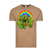 Vintage Coffee Lucky vibes st. patricks day Vintage Tee - Neo Western
