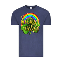 Vintage Denim Lucky vibes st. patricks day Vintage Tee - Neo Western