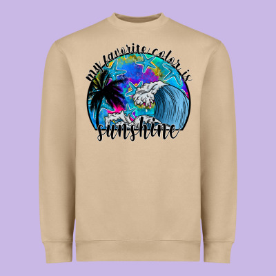 My Favorite Color Is Sunshine Heavyweight Sweatshirt Designed By Sublimationcraftshop