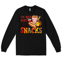 Black i'm just here for the snacks softball Long Sleeve Tee - Jasminsmagicworld