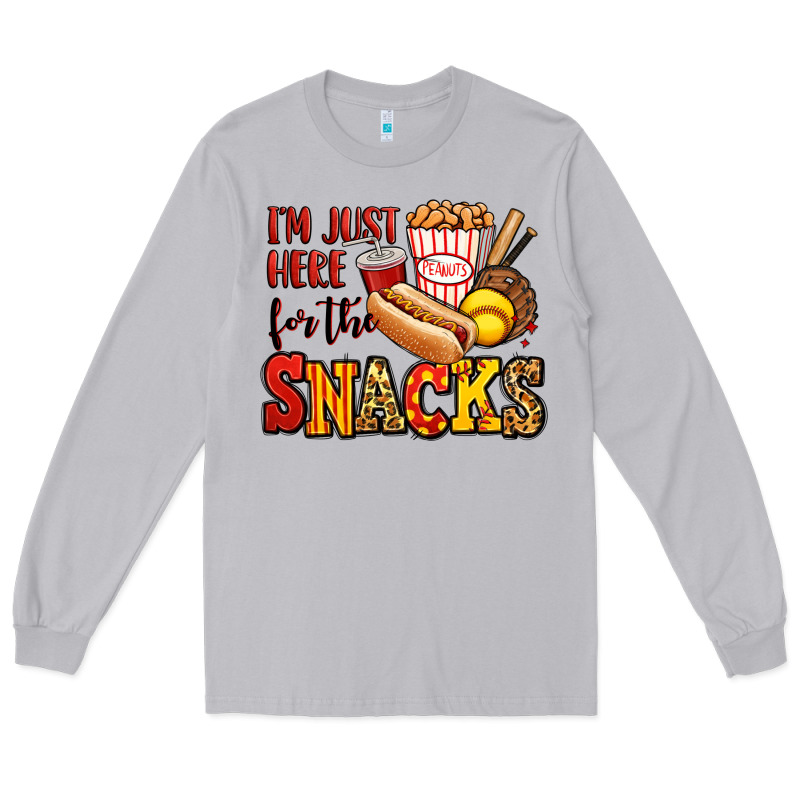 I'm Just Here For The Snacks Softball Long Sleeve Tee by Jasminsmagicworld | Teevron