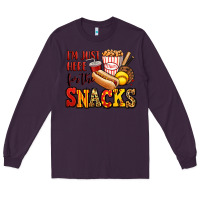 Plum i'm just here for the snacks softball Long Sleeve Tee - Jasminsmagicworld