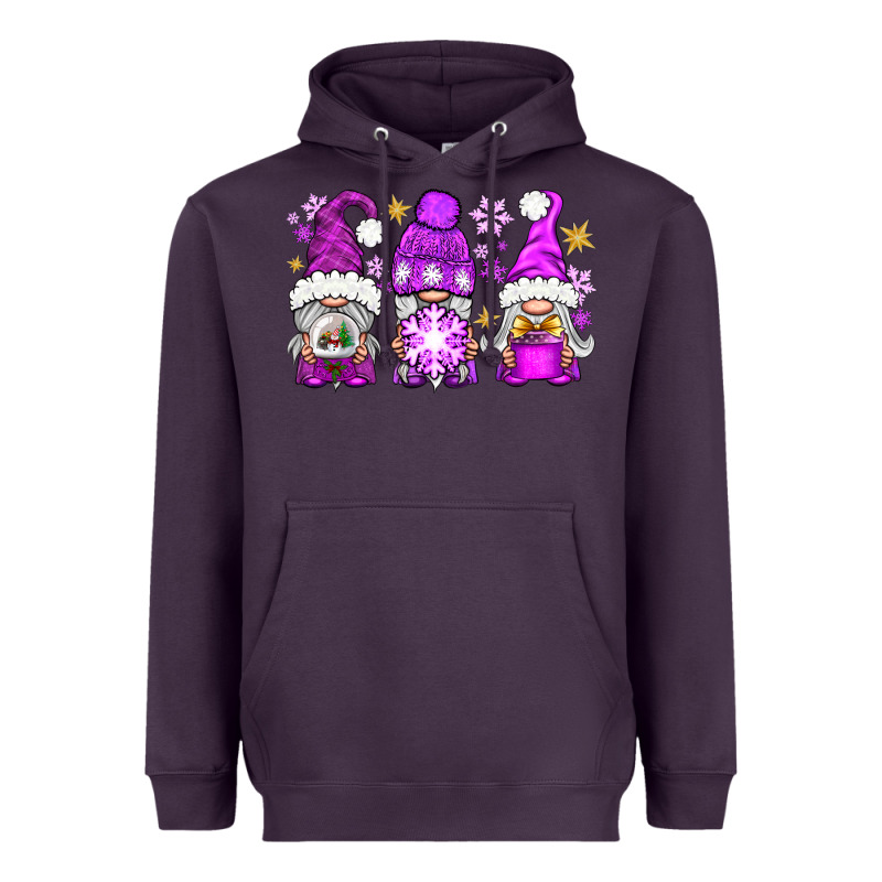 Purple Winter Gnomies Heavyweight Hoodie by NancyCooperArtShop | Teevron